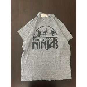 Vintage Vantage Strictly For My Ninjas‎ Graphic T-Shirt Gray Heathered Small